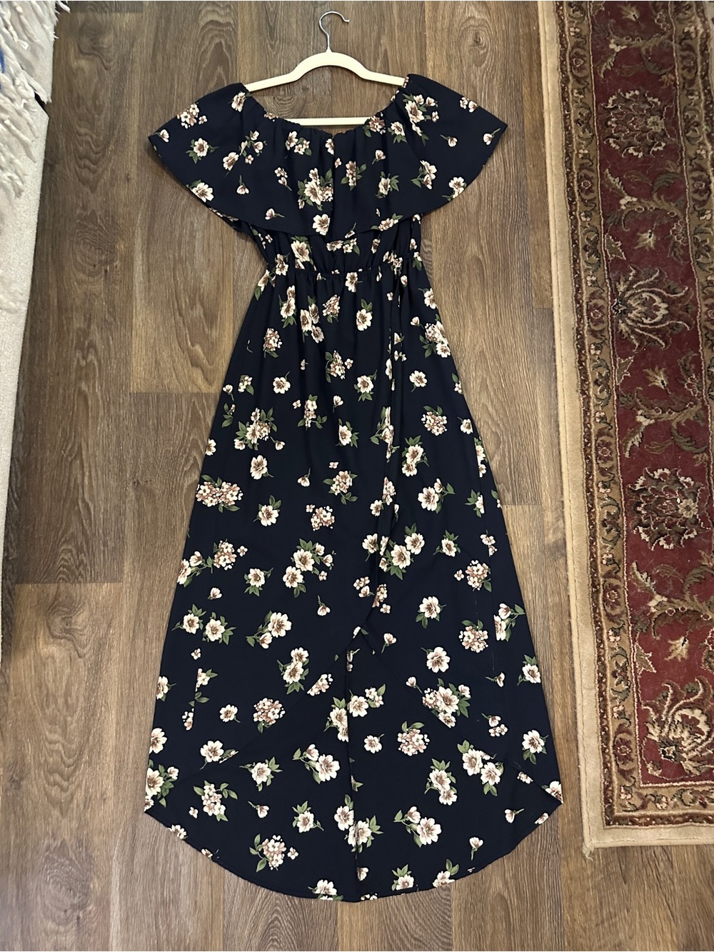 Soprano Navy floral high-low dress